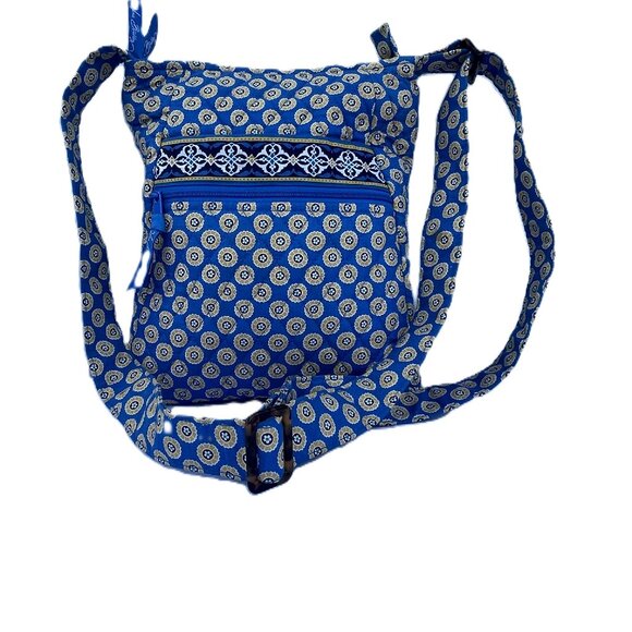 EUC Vera Bradley (Retired) Riveria Blue Hipster Crossbody Bag - Picture 1 of 5
